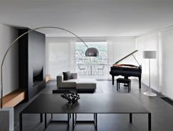 时尚简约的瑞士卢加诺柚木镶板别墅