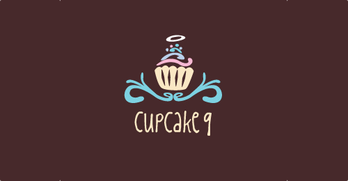 标志设计元素运用实例：杯形蛋糕和甜甜圈