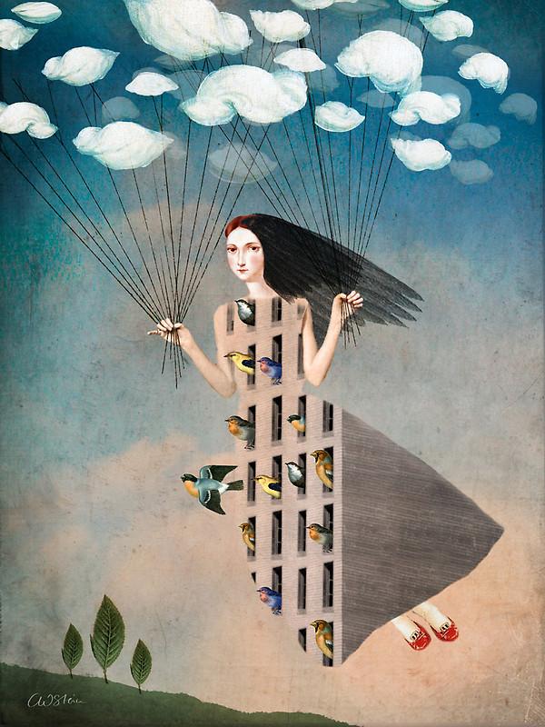 德国艺术家Catrin Welz-Stein超现实主义插画作品