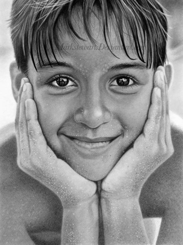 Mark Stewart肖像铅笔画作品