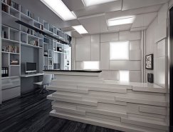 Curly studio现代办公室效果图设计