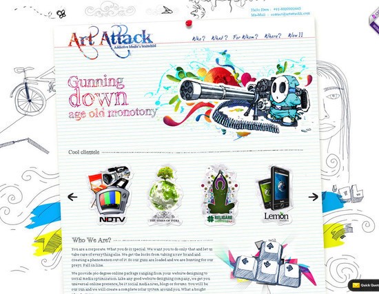 40个运用手绘和涂鸦元素的网站欣赏