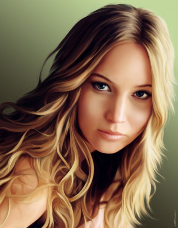  Fan Art插画欣赏：奥斯卡影后詹妮弗·劳伦斯(Jennifer Lawrence)