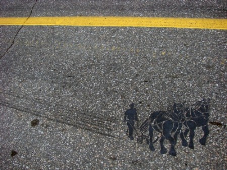 Roadsworth的马路涂鸦艺术