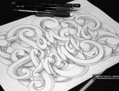 Marcelo Schultz炫丽的手绘质感字体设计