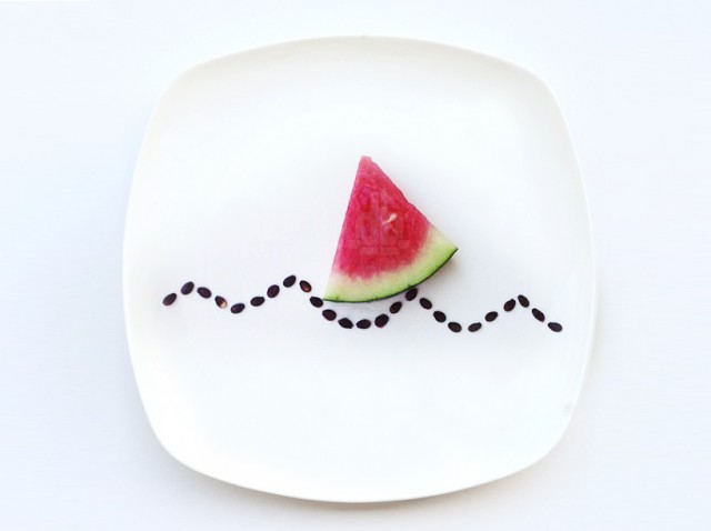 用食物作画：艺术家康怡(RED)创意食品艺术