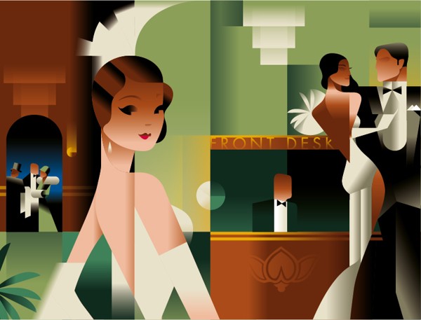 Mads Berg：Art Deco风格插画欣赏