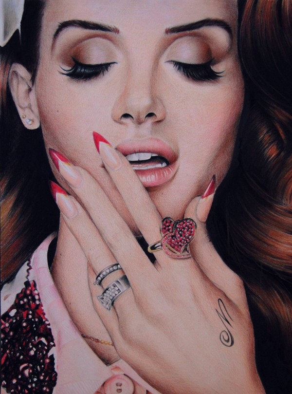 意大利艺术家Valentina Zou逼真的彩色肖像铅笔画