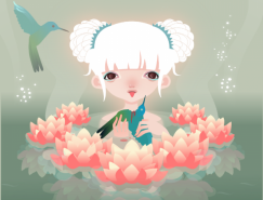 西班牙插画家Yolanda Perez可爱女孩插画作品