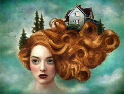 西班牙艺术家Marta Bielsa超现实主义肖像插画