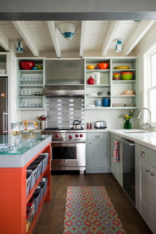 鲜艳明亮的色彩：31款国外现代厨房设计