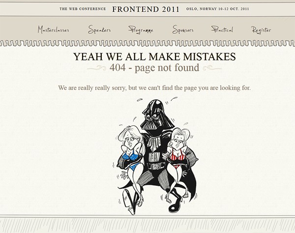 20个国外创意404页面设计