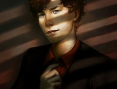 Lisa Brenner精致的人物肖像插画