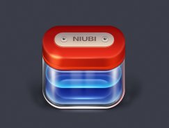 Photoshop制作非常精致的透明玻璃盒子图标