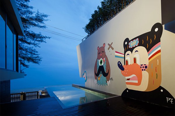 泰国Cha-Am海滩：“熊房子”主题度假屋