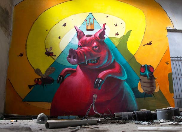 匈牙利街头艺术家FAT HEAT作品欣赏