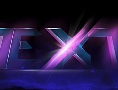 在Photoshop中创建抽象炫光文字效果