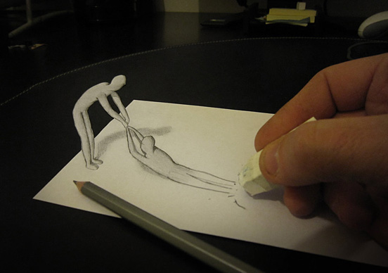 Alessandro Diddi惊人的立体铅笔画
