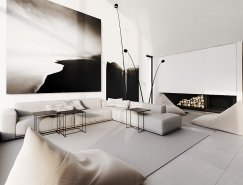 华沙现代简约的黑白独栋别墅