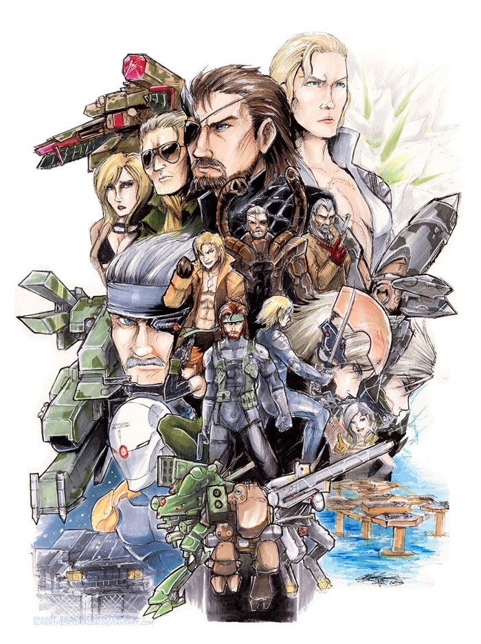 游戏插画作品欣赏：合金装备(Metal Gear Solid)