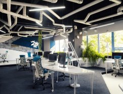 太空飞船般的游戏工作室办公空间设计