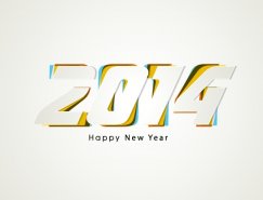 2014炫彩动感字体矢量素材