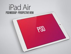 黑白两色iPad Air PSD素材
