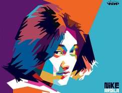 缤纷色彩的Alvin Nurul Imam人物肖像插画