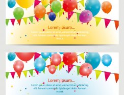 缤纷气球banner矢量素材
