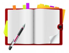 皮革记事本矢量素材