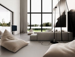 波兰极简的黑白家居欣赏