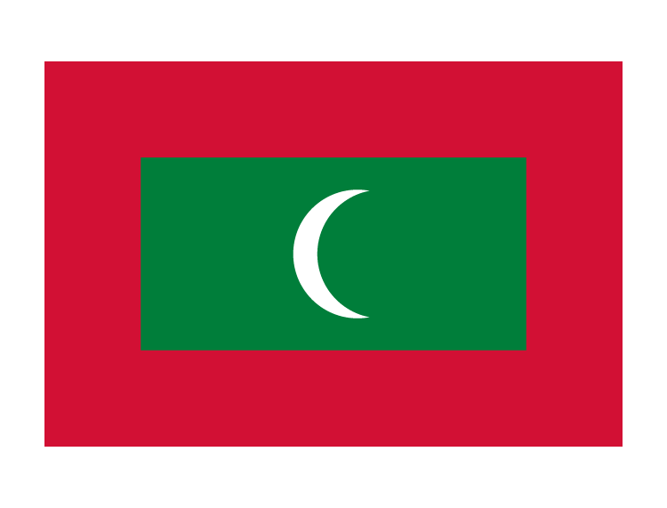 马尔代夫国旗矢量图