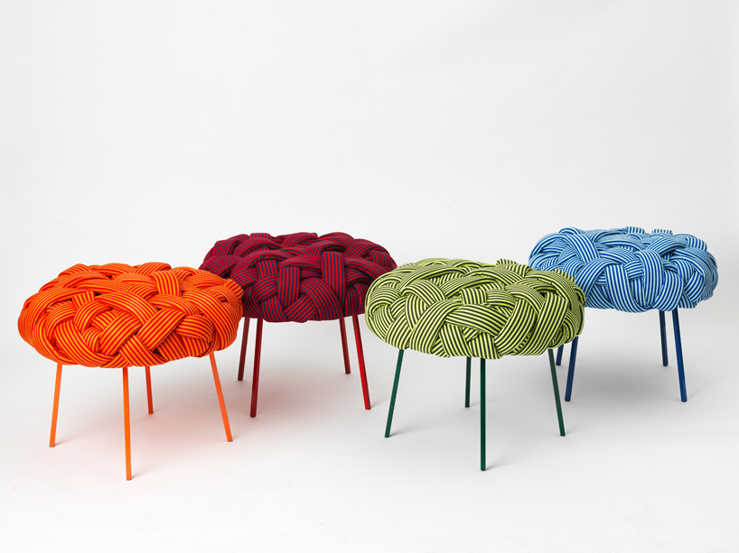 Humberto Damata:独特的彩色条纹编织椅