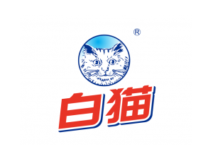 日化品牌:白猫logo标志矢量图