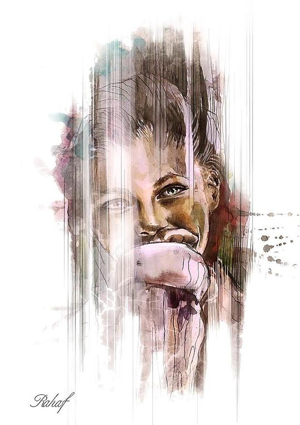 叙利亚艺术家Rahaf Dk Albab肖像插画欣赏