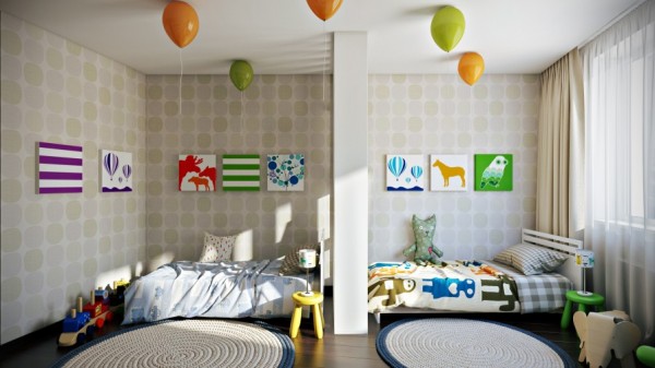 清新多彩的儿童房设计欣赏