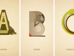 英文字母变身动物:Marcus Reed动物字体设计