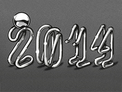 Baimu漂亮的金属管道字体设计