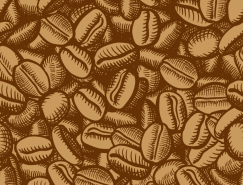 咖啡豆背景矢量素材