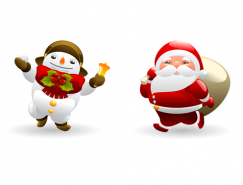 雪人和圣誕老人PNG圖標?256x256