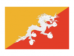 不丹国旗矢量图