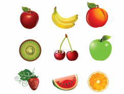 9种水果矢量素材