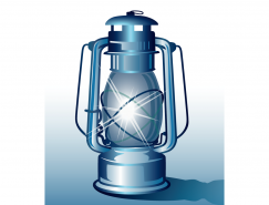 老式煤油灯矢量素材