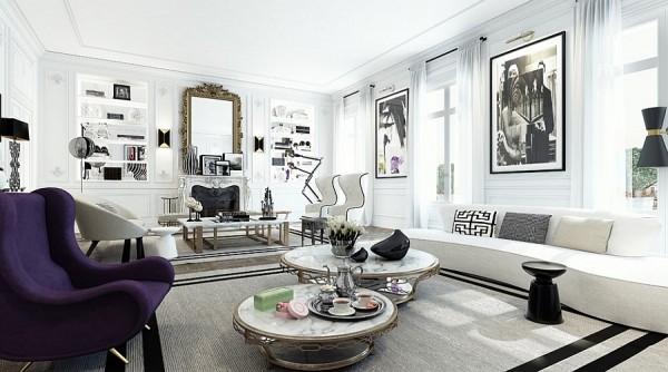 优雅的巴黎白色公寓
