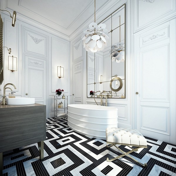 优雅的巴黎白色公寓