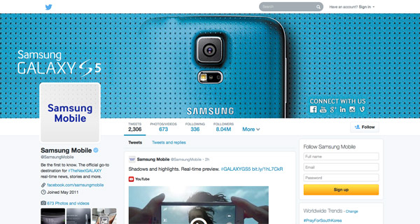 @SamsungMobile new Twitter profile