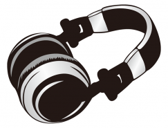 头戴式耳机矢量素材