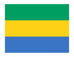 加蓬国旗矢量图