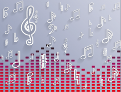 优雅的音符背景矢量素材