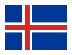 冰岛国旗矢量图